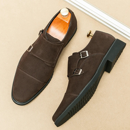 La Chaussure Monk Strap en Daim