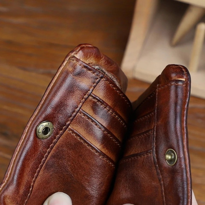 Portefeuille en cuir pleine fleur Ashmoor