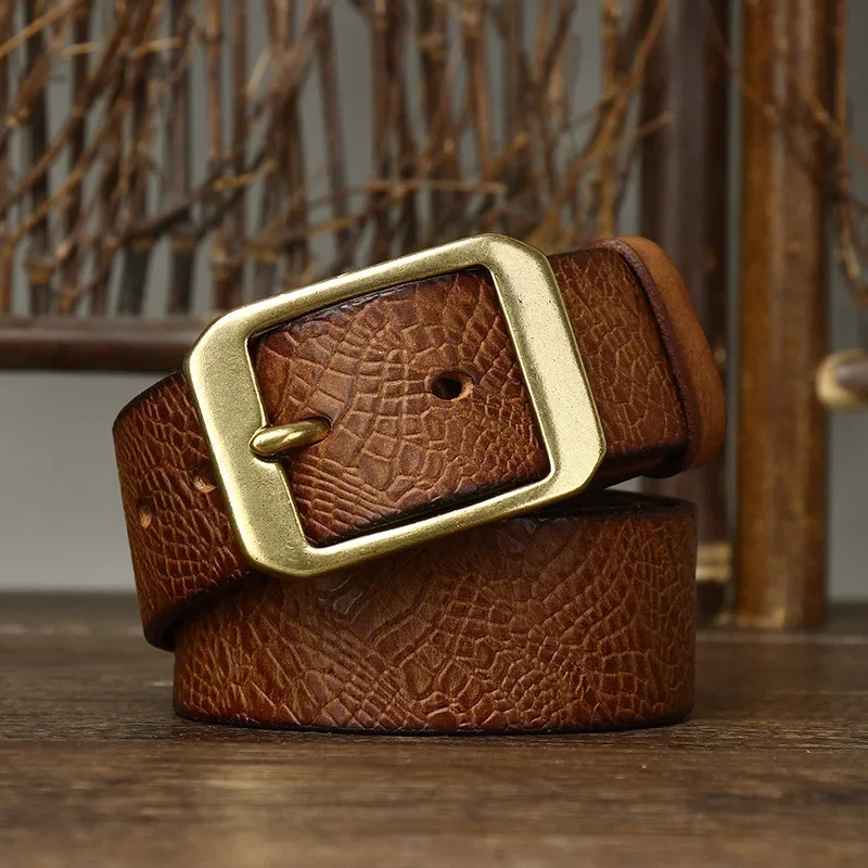 Ceinture en cuir de vache artisanale faite à la main