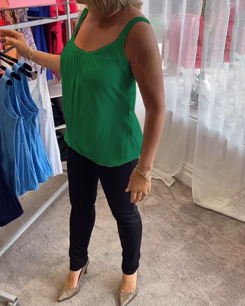 Vangie | Haut Plissé Élégant