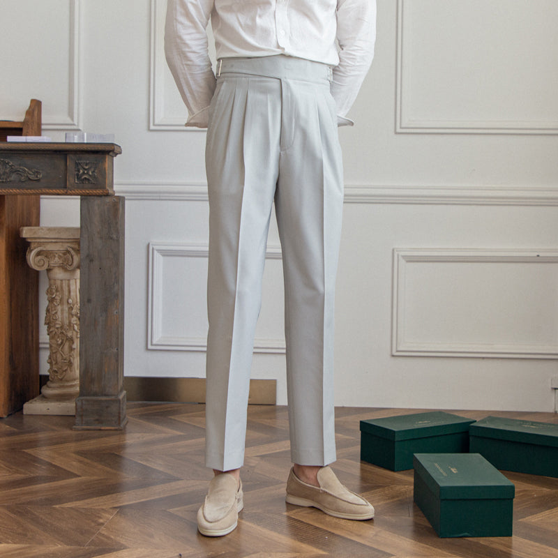 Pantalon droit plissé Gurkha Capri