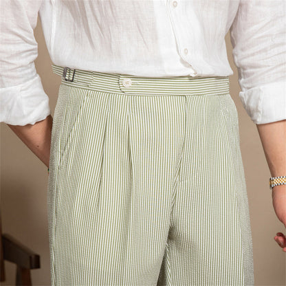 Corniglia Pinstripe Seersucker Bermudas