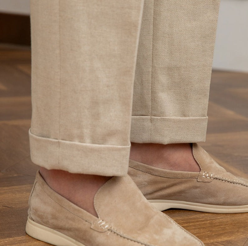 Pantalons à plis doubles en mélange lin de Casino Royale