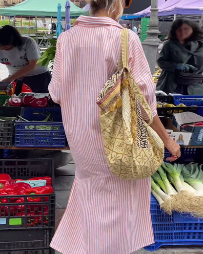 Clément™ | Robe Chemise Classique à Rayures