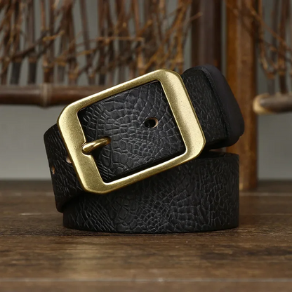 Ceinture en cuir de vache artisanale faite à la main