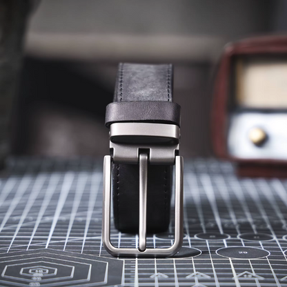 La Ceinture en Cuir Pleine Fleur Buckhorn