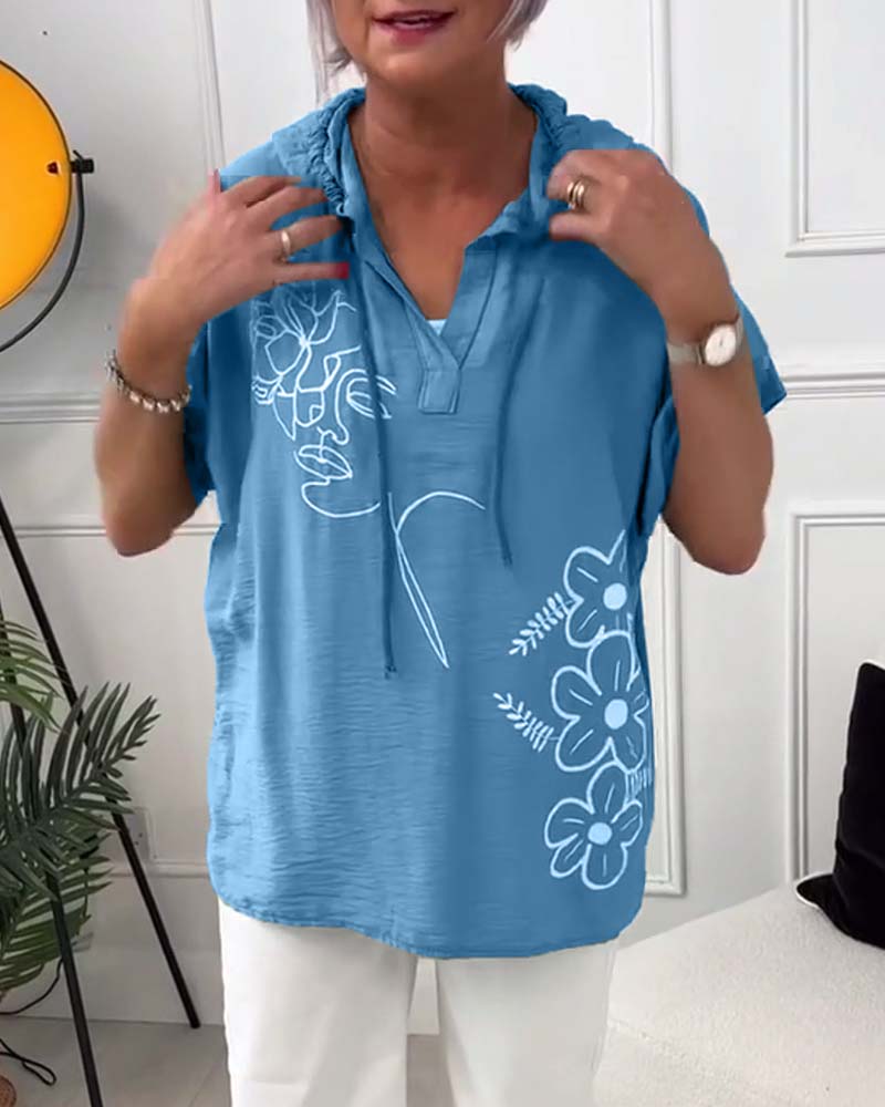 Lory | Blouse à Capuche Florale