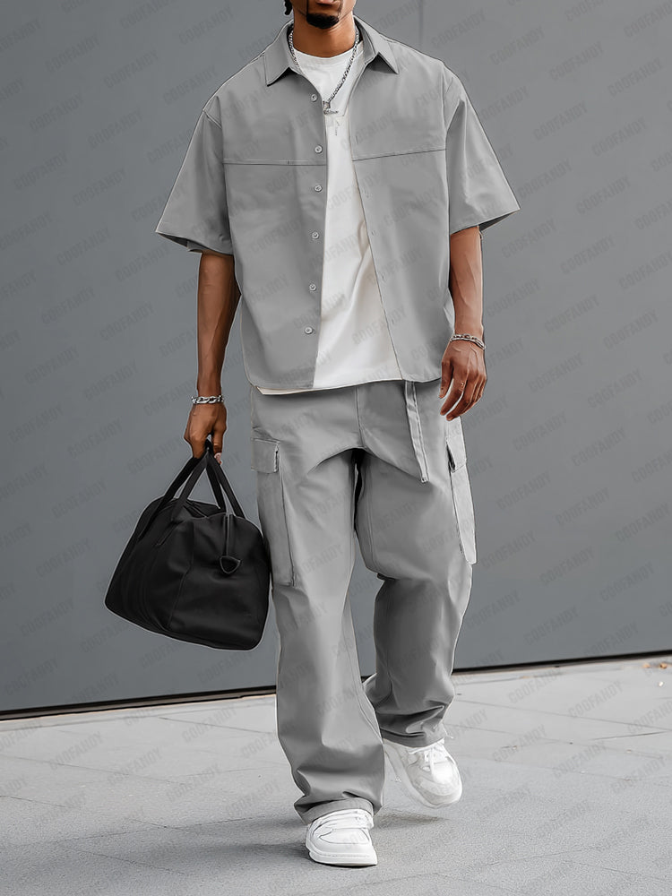 Ensemble de Chemise en Coton 100% Style Cargo