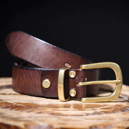 Ceinture en cuir pleine fleur Harlan