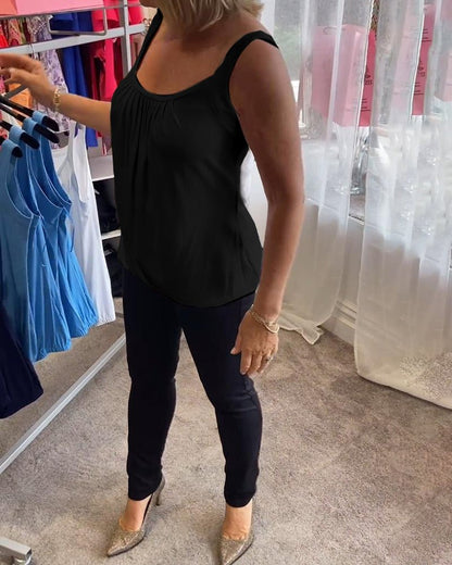 Vangie | Haut Plissé Élégant