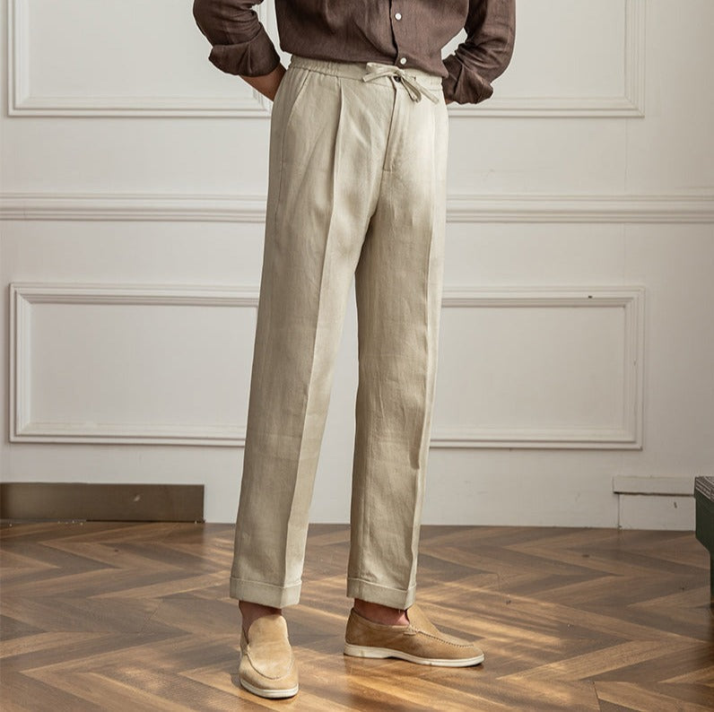 Pantalon en Lin à Cordon Ibiza