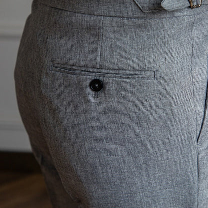 Pantalon droit en flanelle à carreaux St Ives