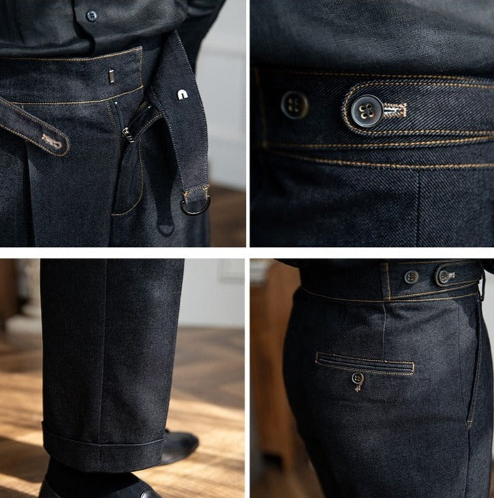 Pantalon Droit en Denim Portovenere