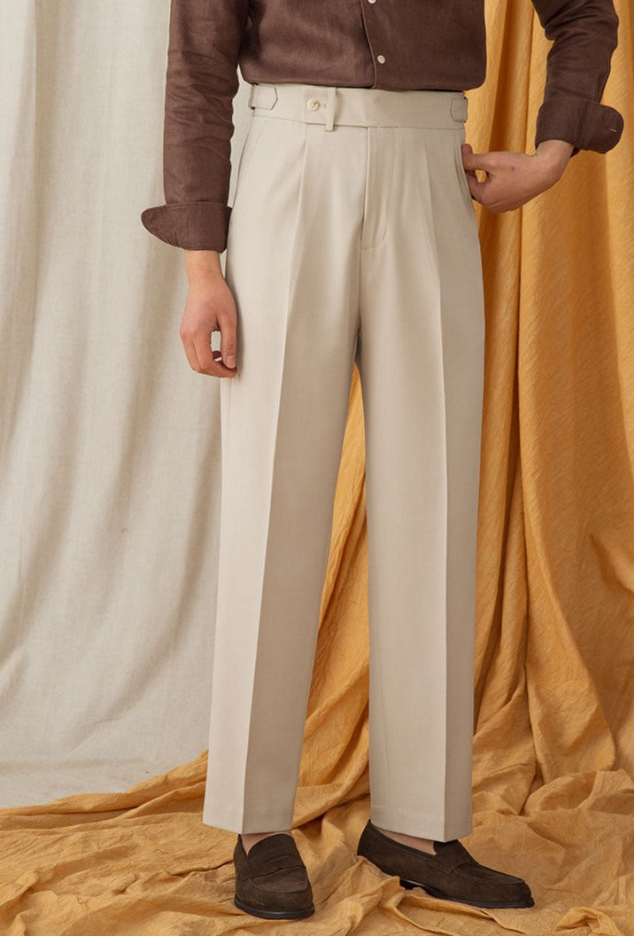 Pantalon droit plissé Sicile