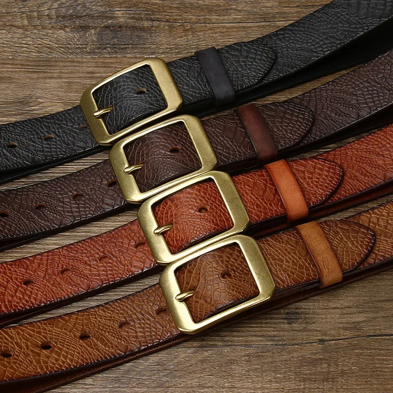 Ceinture en cuir de vache artisanale faite à la main