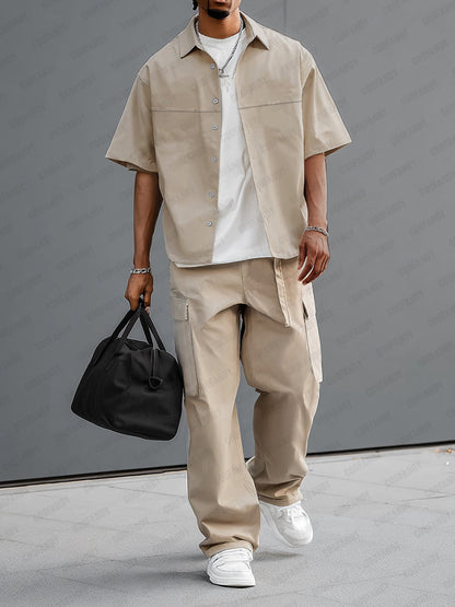 Ensemble de Chemise en Coton 100% Style Cargo
