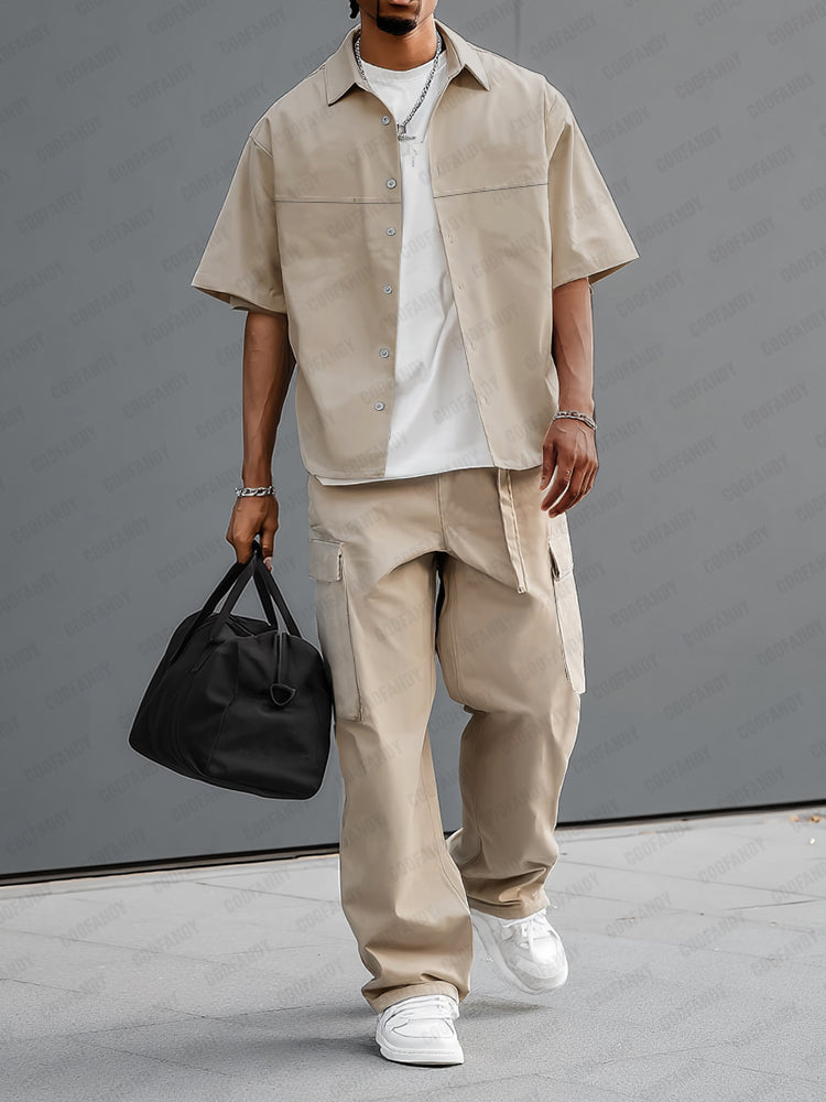 Ensemble de Chemise en Coton 100% Style Cargo