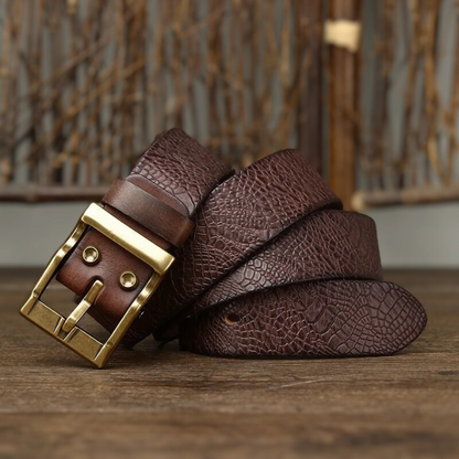 Ceinture en Cuir de Vache Héritage