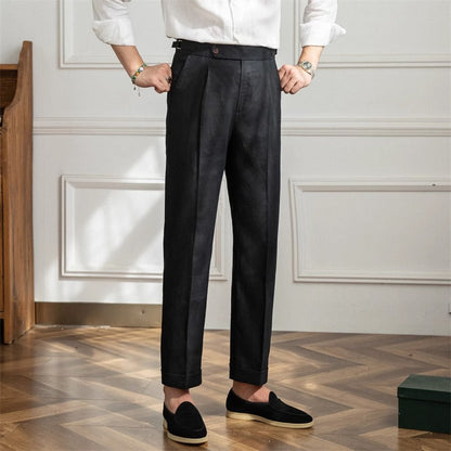 Pantalon en Lin Plissé Monte Carlo