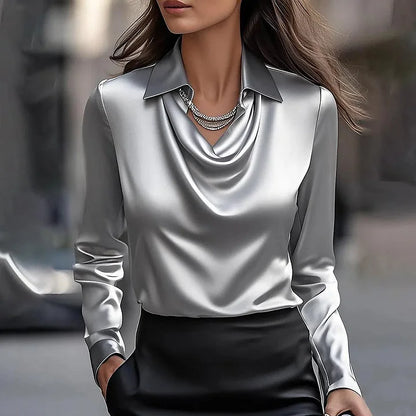 Tatiana | Blouse Élégance Satin Doux
