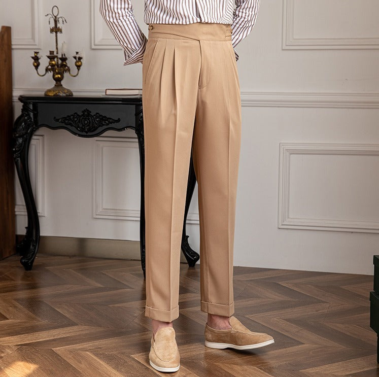 Pantalon Plissé Coupe Droite Moneglia