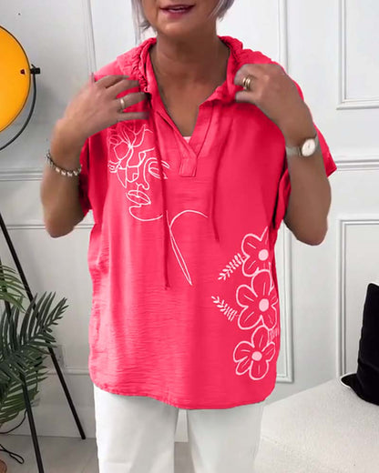 Lory | Blouse à Capuche Florale