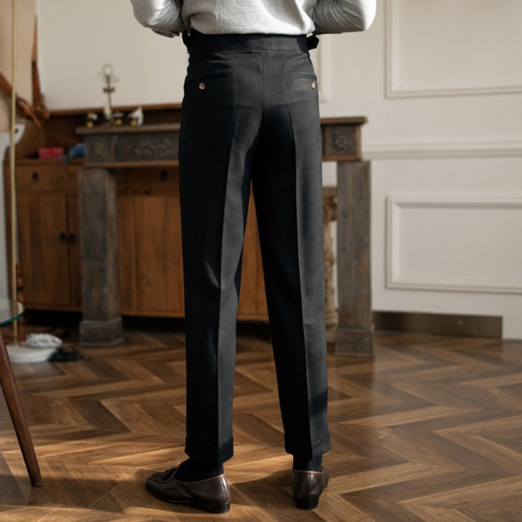 Pantalons Plissés Gurkha Droits Cipressa