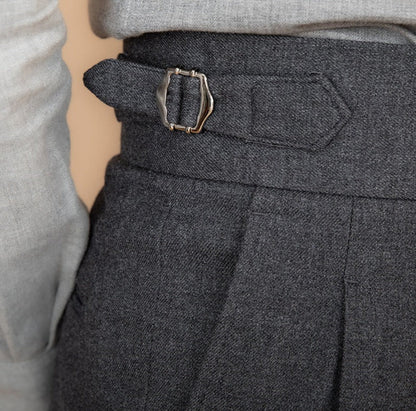 Pantalons Gstaad à Plis Doubles Coupe Droite