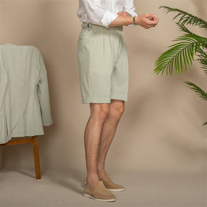 Bermudas en Seersucker à Rayures Corniglia