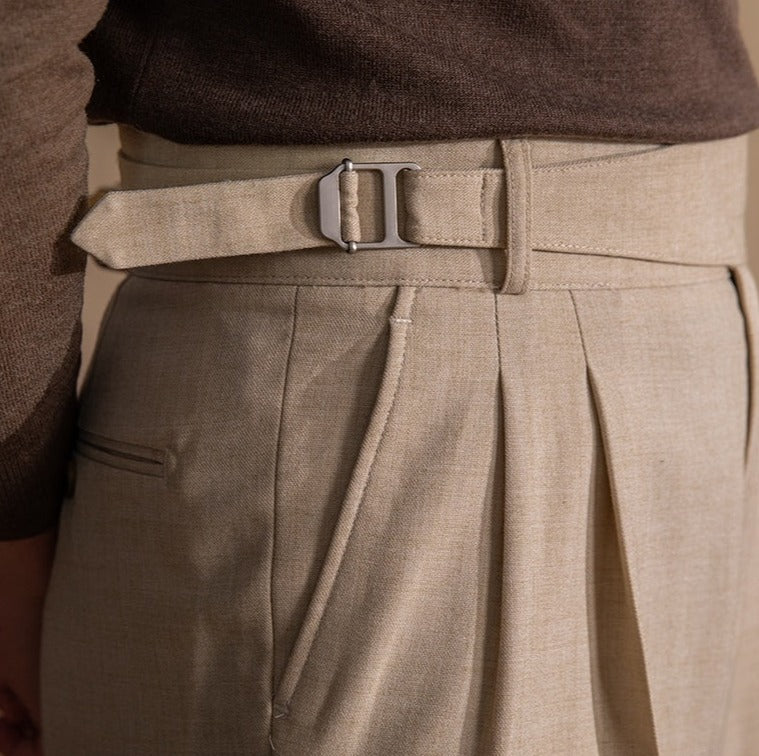 Pantalon droit à double pli Gurkha Vicenza