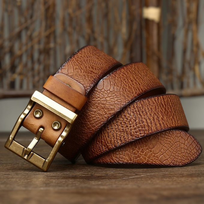 Ceinture en Cuir de Vache Héritage