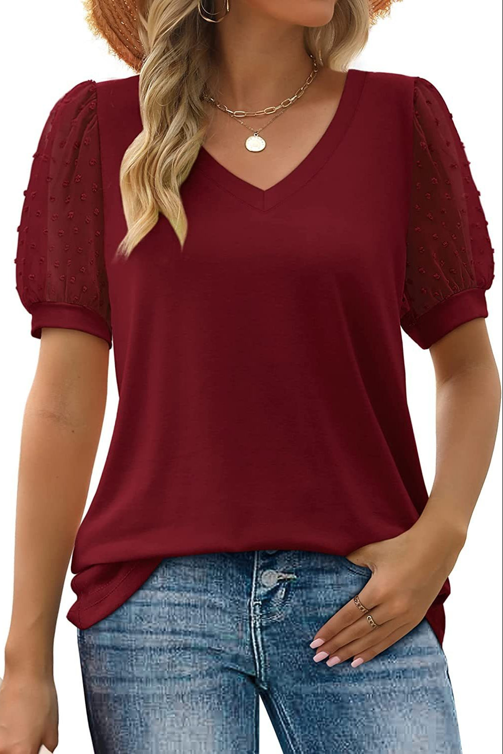 Helena | Blouse V-Neck Élégante