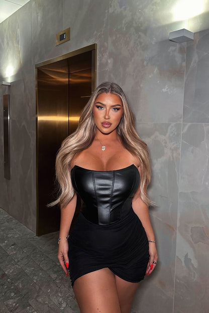 Robe Mini Corset Mila - Noir