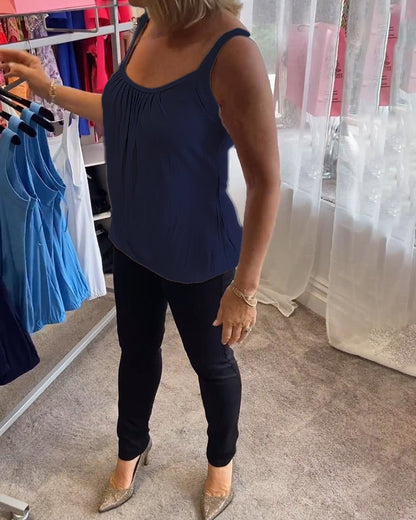 Vangie | Haut Plissé Élégant