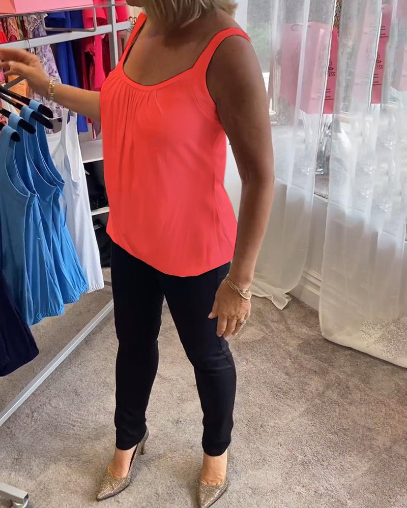 Vangie | Haut Plissé Élégant