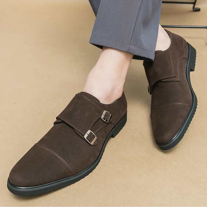 La Chaussure Monk Strap en Daim