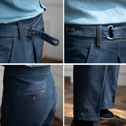 Pantalon Droit en Denim Portovenere