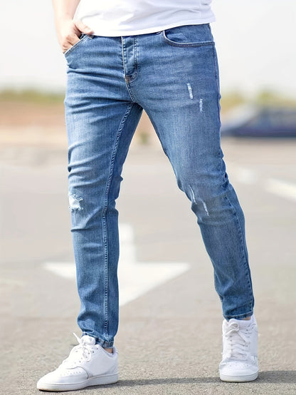 Augustin - Pantalon en jean urbain ajusté avec détails déchirés