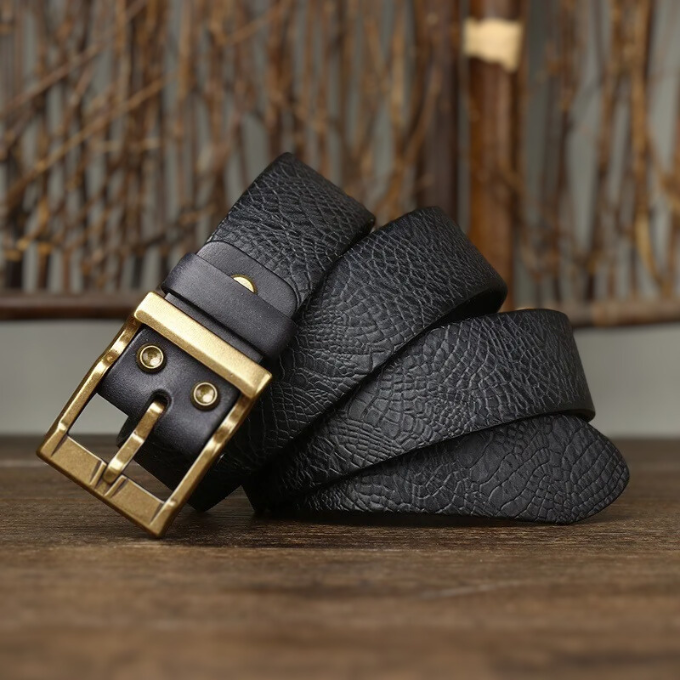 Ceinture en Cuir de Vache Héritage
