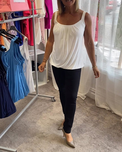 Vangie | Haut Plissé Élégant