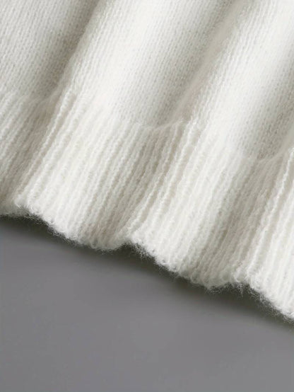 Mara | Pull Uni Col V et Boutons