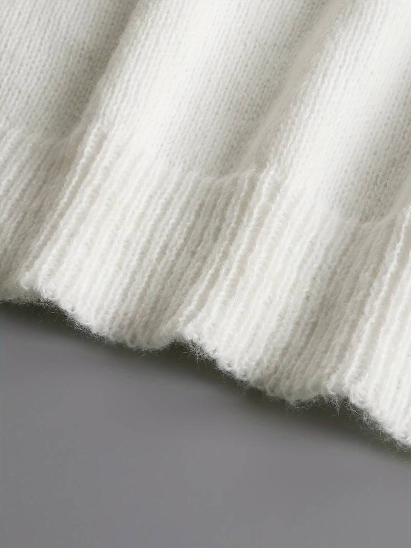 Mara | Pull uni avec décolleté en V et boutons