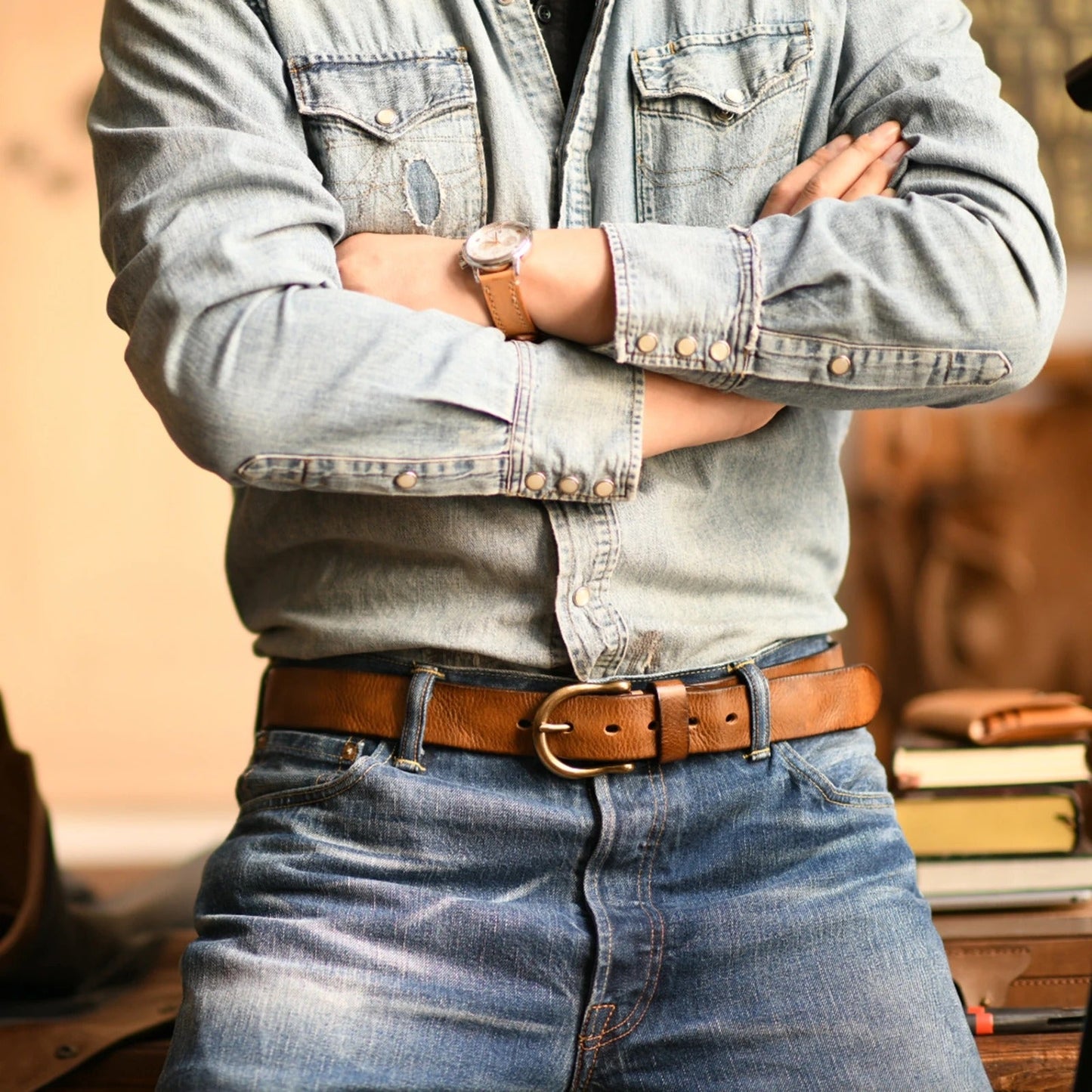 Ceinture en Cuir de Vache 100% Harrison