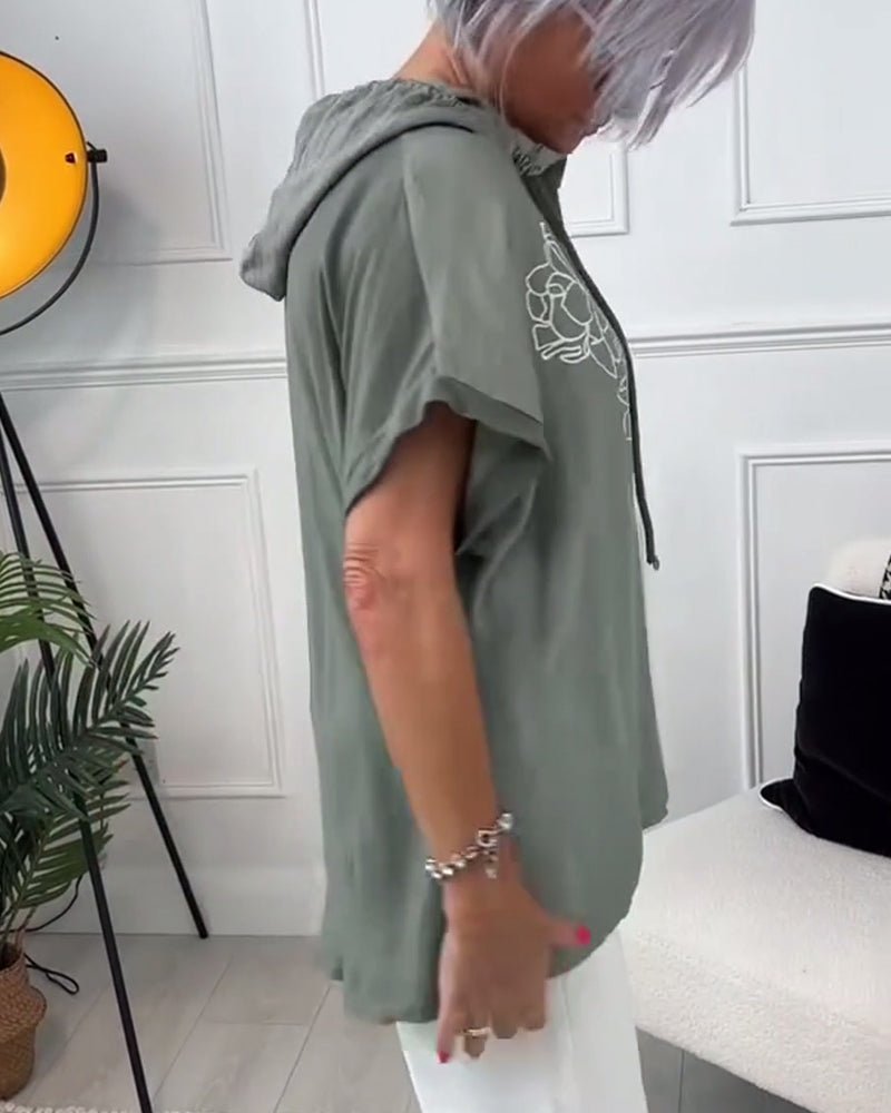 Lory | Blouse à Capuche Florale