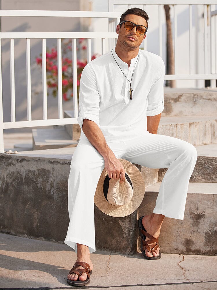 Ensemble de Chemises Henley 2 Pièces Décontractées (US Seulement)