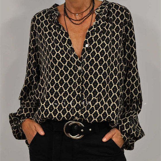 Antonia | Chemisier Long à Motifs Élégants