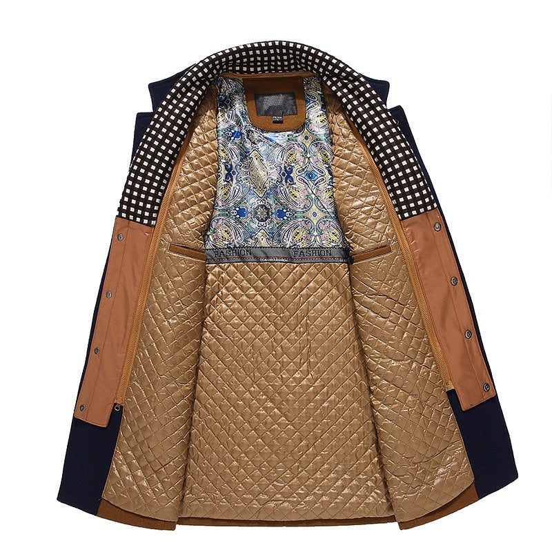 Jérémy - Manteau d'hiver en laine avec écharpe amovible