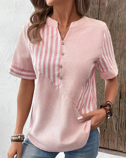 Lila | Blouse Rayée Douce