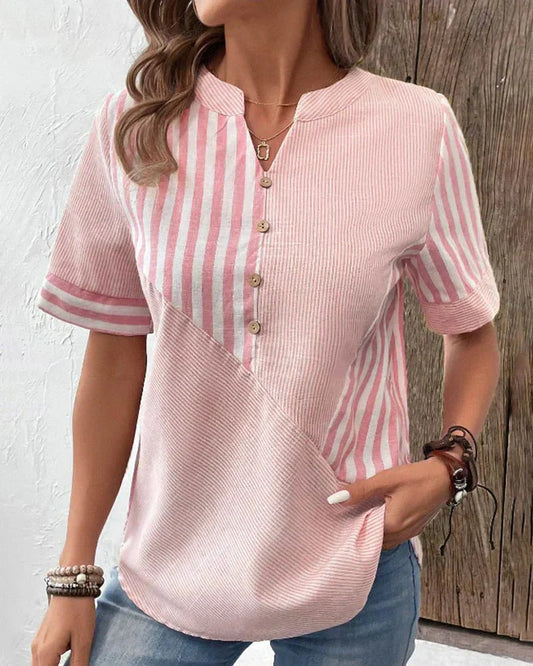 Lila | Blouse Rayée Douce