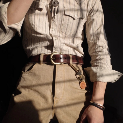 Ceinture en Cuir Pleine Fleur Ironhide